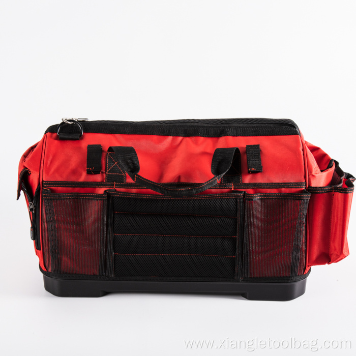 Red Water Resistant Tool Bag with Shoulder Strap